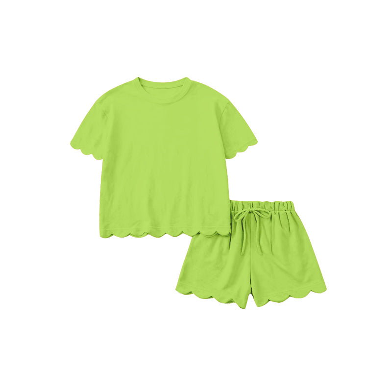 Adult women lime green color short sleeve outfit preorder