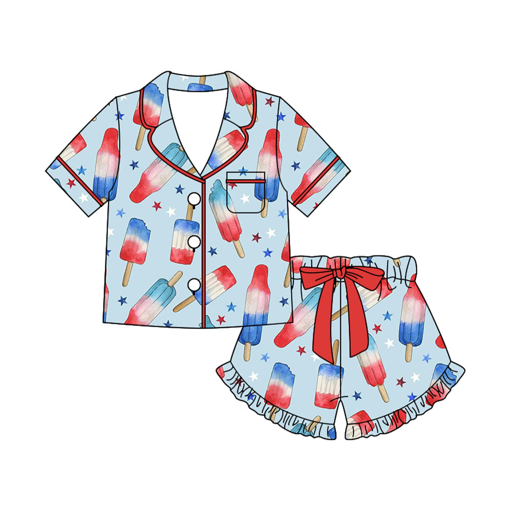 America popsicle top matching shorts girls summer outfit preorder