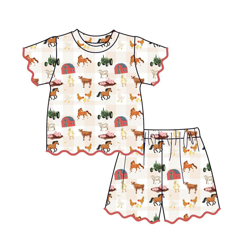 Western boots top matching shorts toddle baby girl outfit preorder