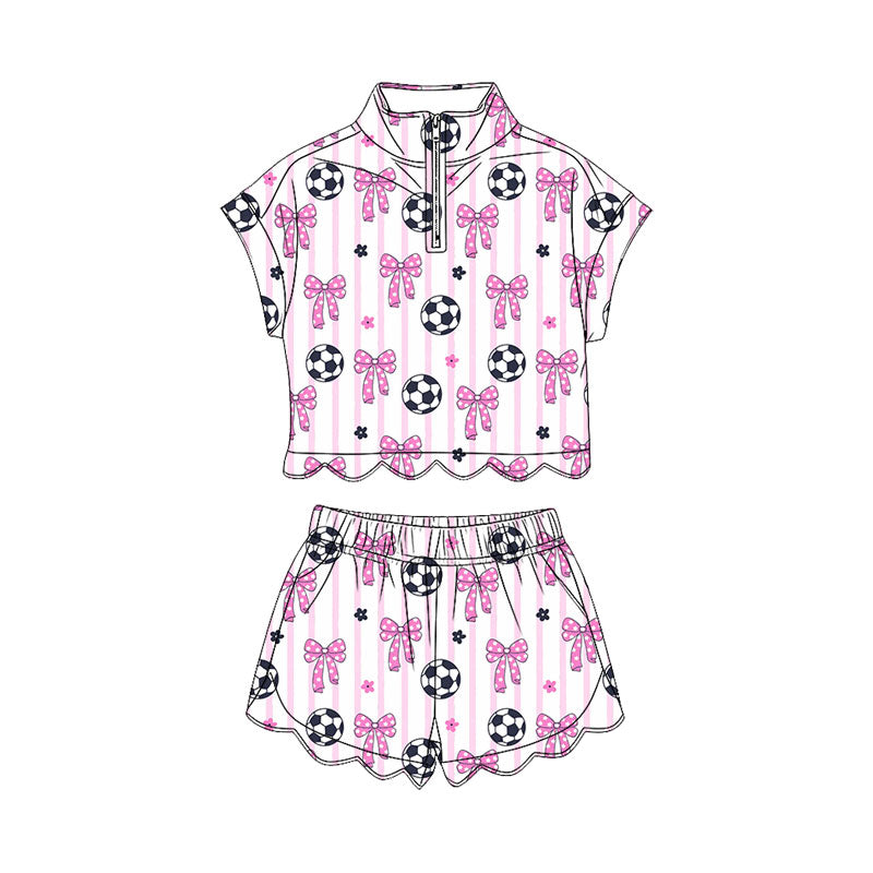 Girls football yoga pullover top matching skorts outfit preorder