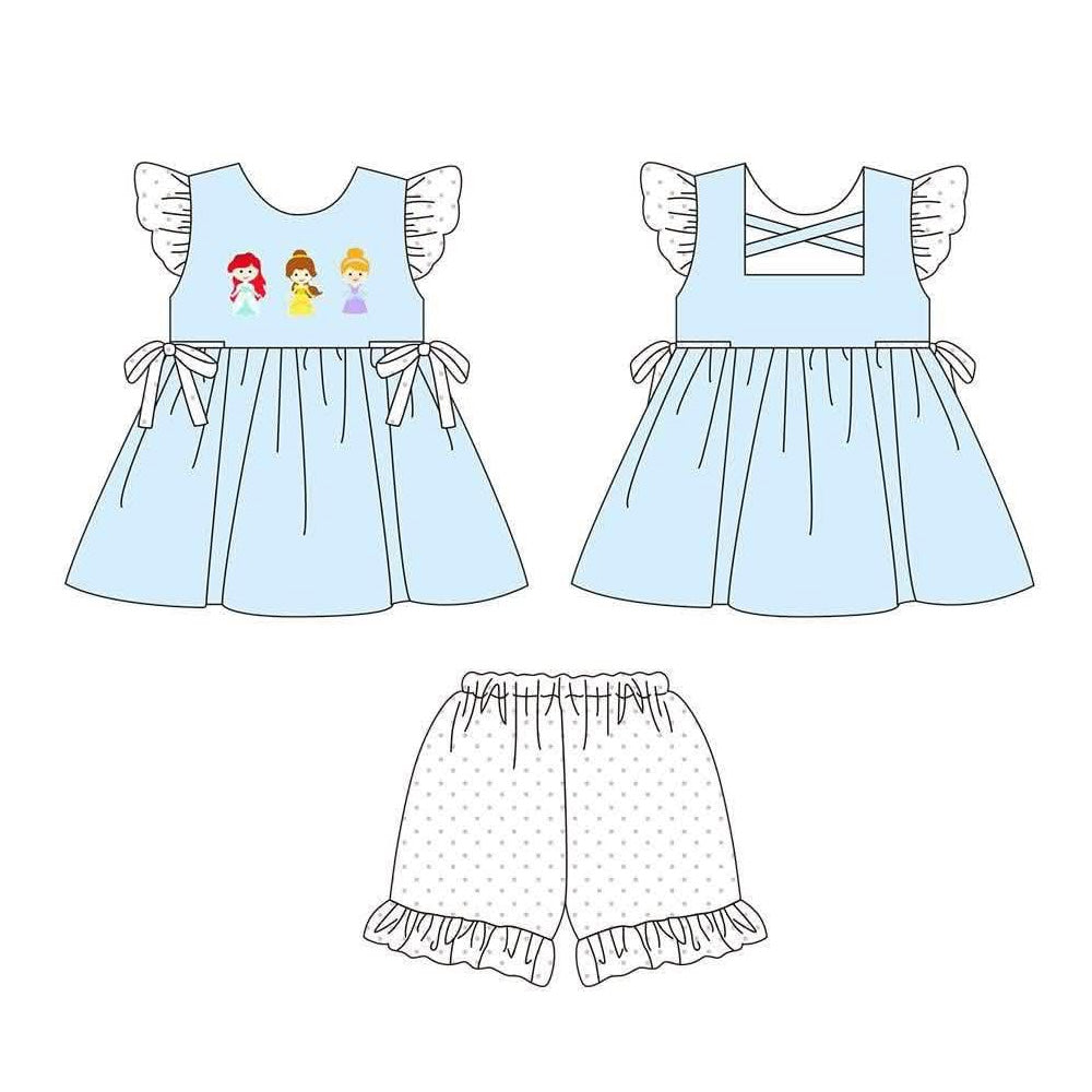 Girl princess top matching shorts toddle baby outfit preorder