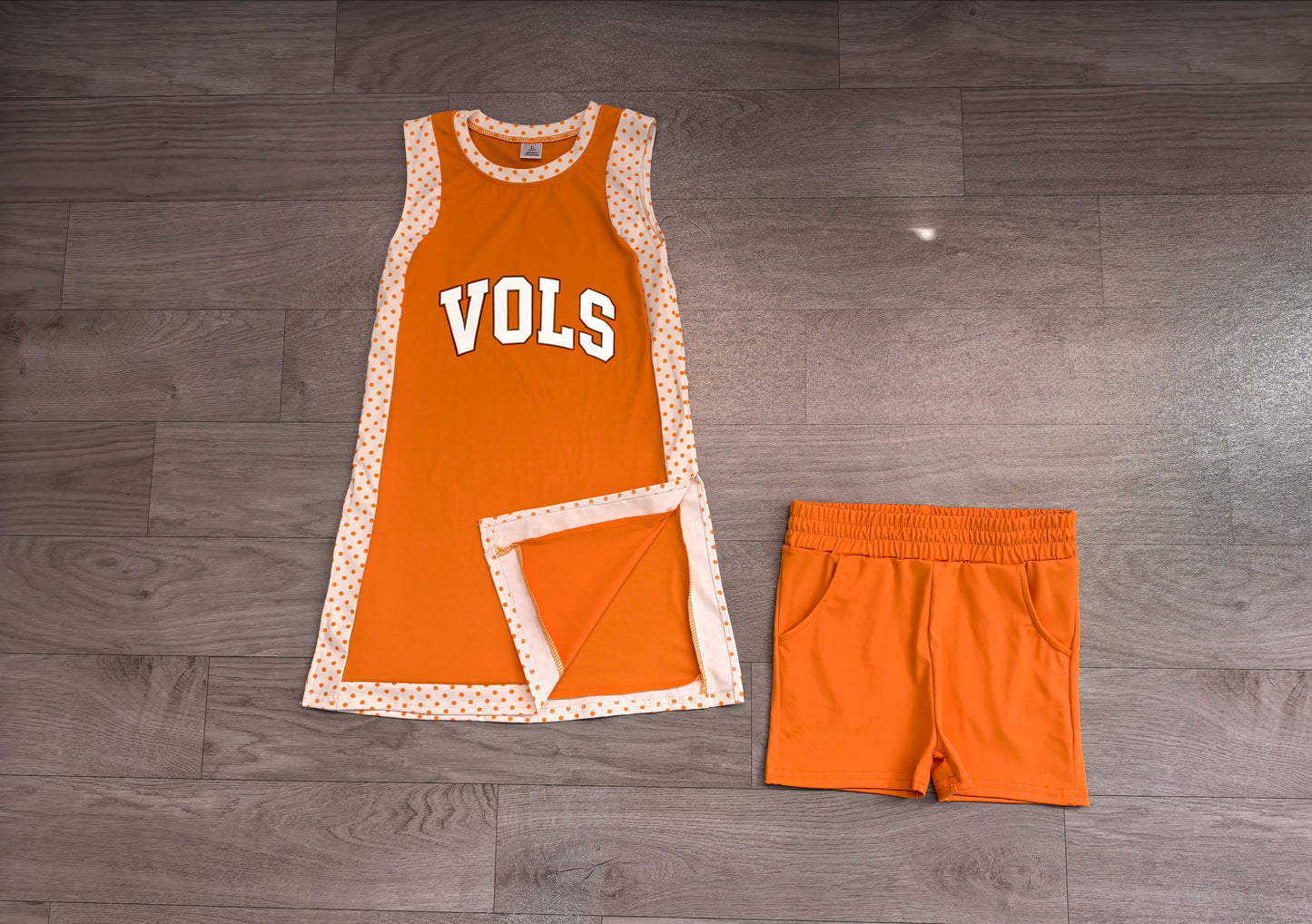 Vols sleeveless yoga pullover top matching shorts girls outfit preorder