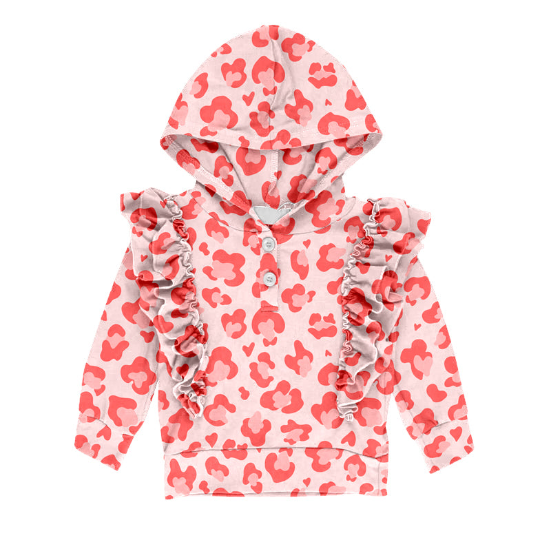 baby girls leopard long sleeve hoodie top preorder