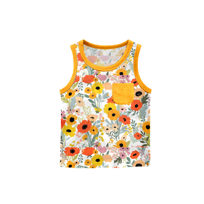 little girls floral tank top preorder