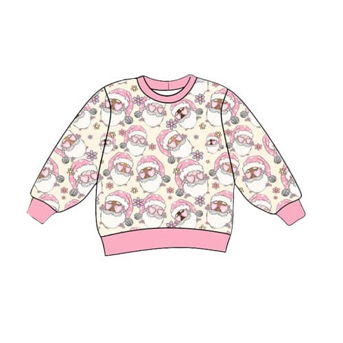 Christmas Santa Claus long sleeve pink top preorder