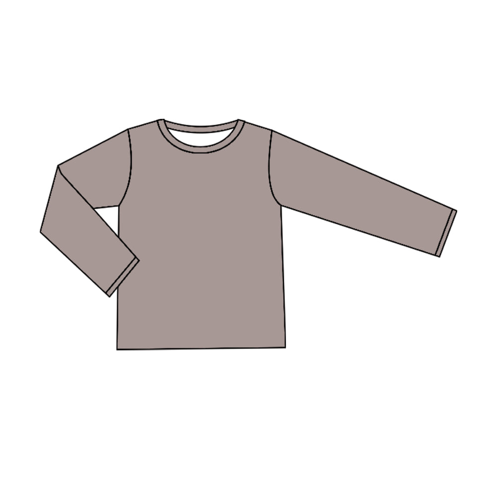Wholesale kids baby girls long sleeve grey cotton top preorder