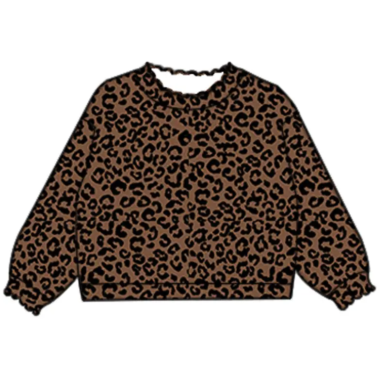 Infant baby girls cheetah animal print long sleeve top preorder