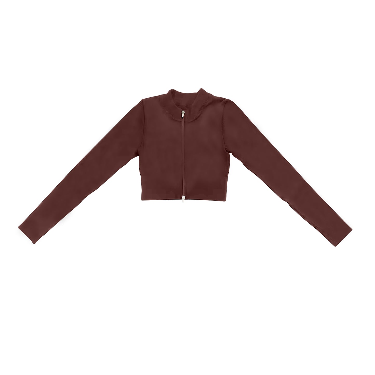 Baby Girls Brown Active Wear Long Sleeve Zip Top Preorder