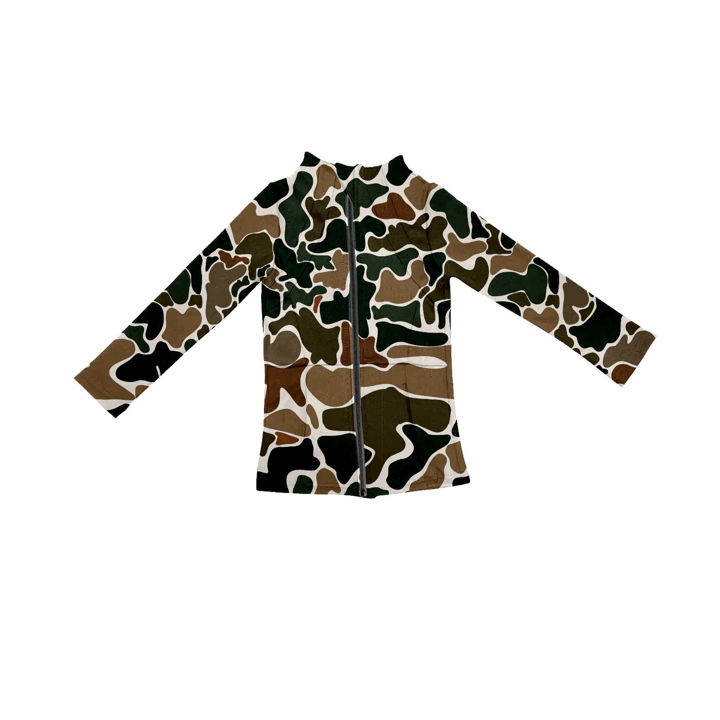Toddle baby girls green camo active wear athletic long sleeve top Preorder