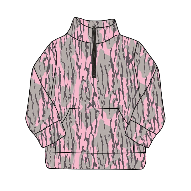 Adult women pink camo long sleeve boutique top preorder