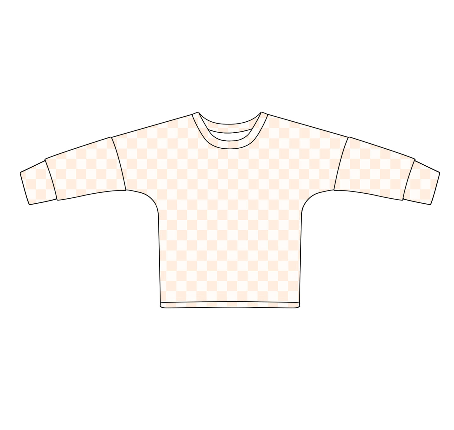 Adult womem khaki checkered long sleeve top preorder