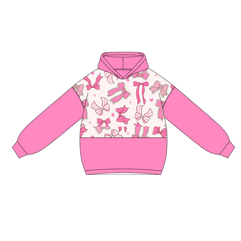 Baby Girl Long Sleeve Colorful Bow Hoodie Top Preorder