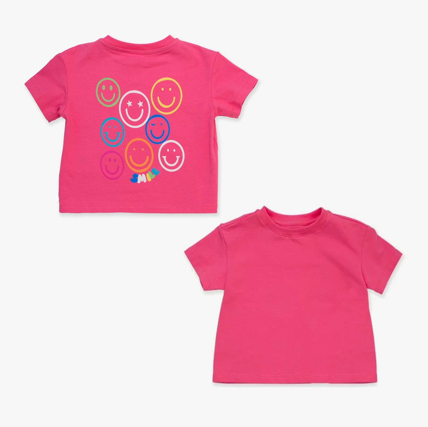 Baby girl short sleeve smile face shirt preorder