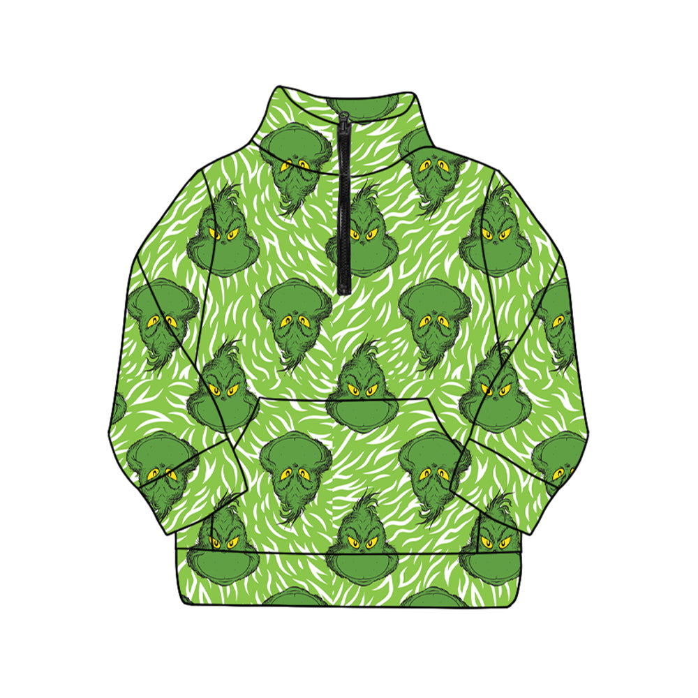 Adult women green face long sleeve pullover preorder