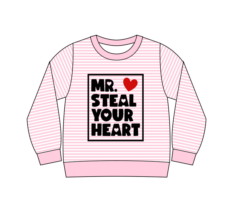 Valentines day stearl heart girls long sleeve t-shirt top preorder