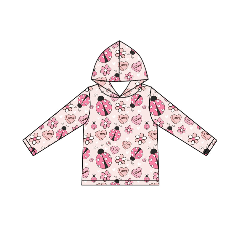 Valentines love girls long sleeve hoodie top preorder