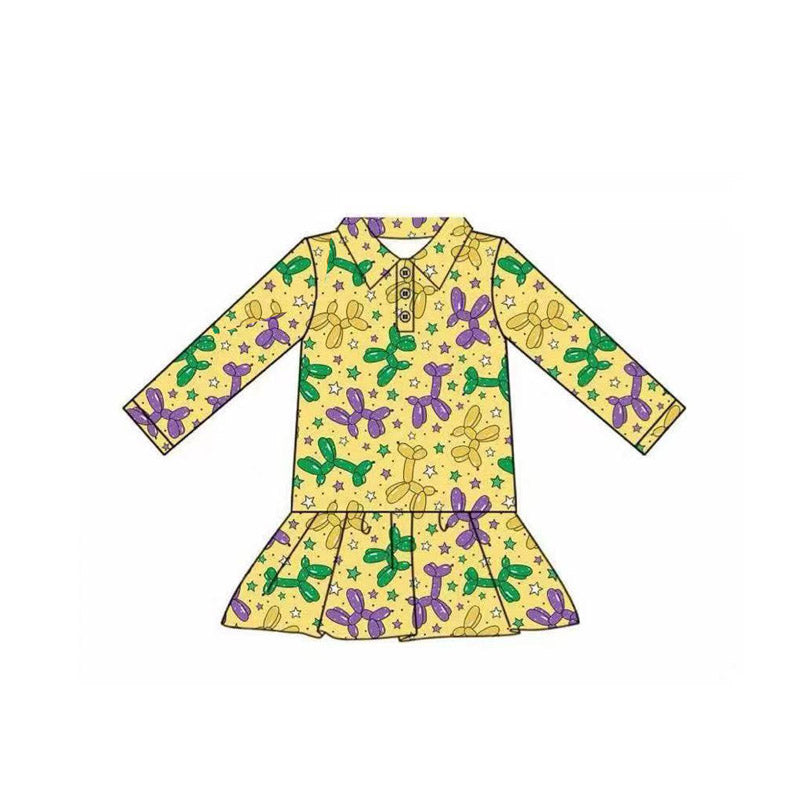Mardi Gras girls long sleeve tunic top preorder