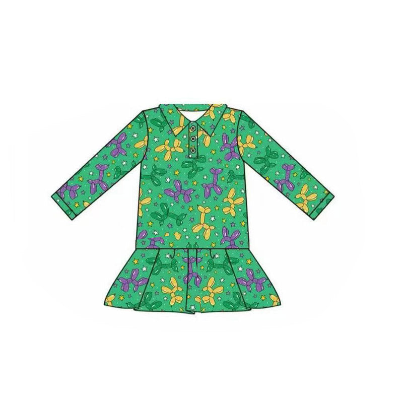 Mardi Gras girls long sleeve tunic top preorder