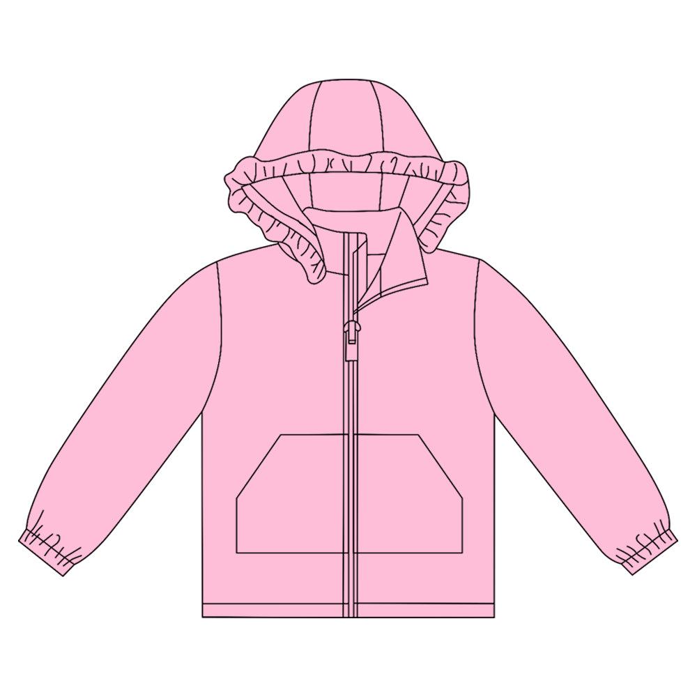 Pink kids girls long sleeve cotton hoodie top preorder