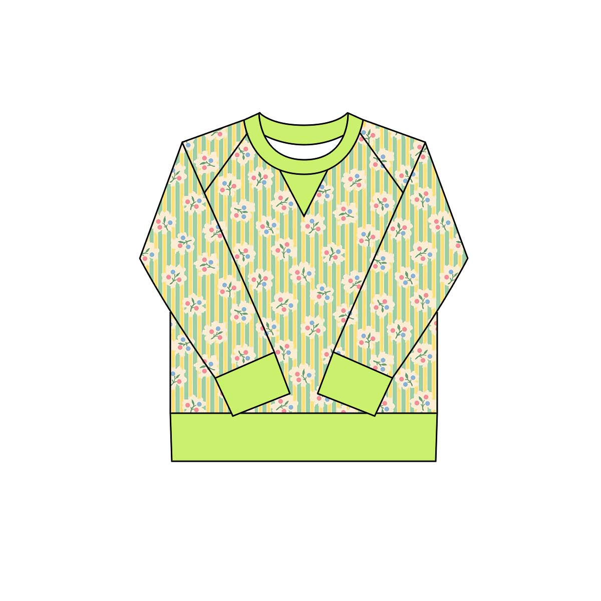 Flowers design kids girls long sleeve yoga t-shirt top preorder