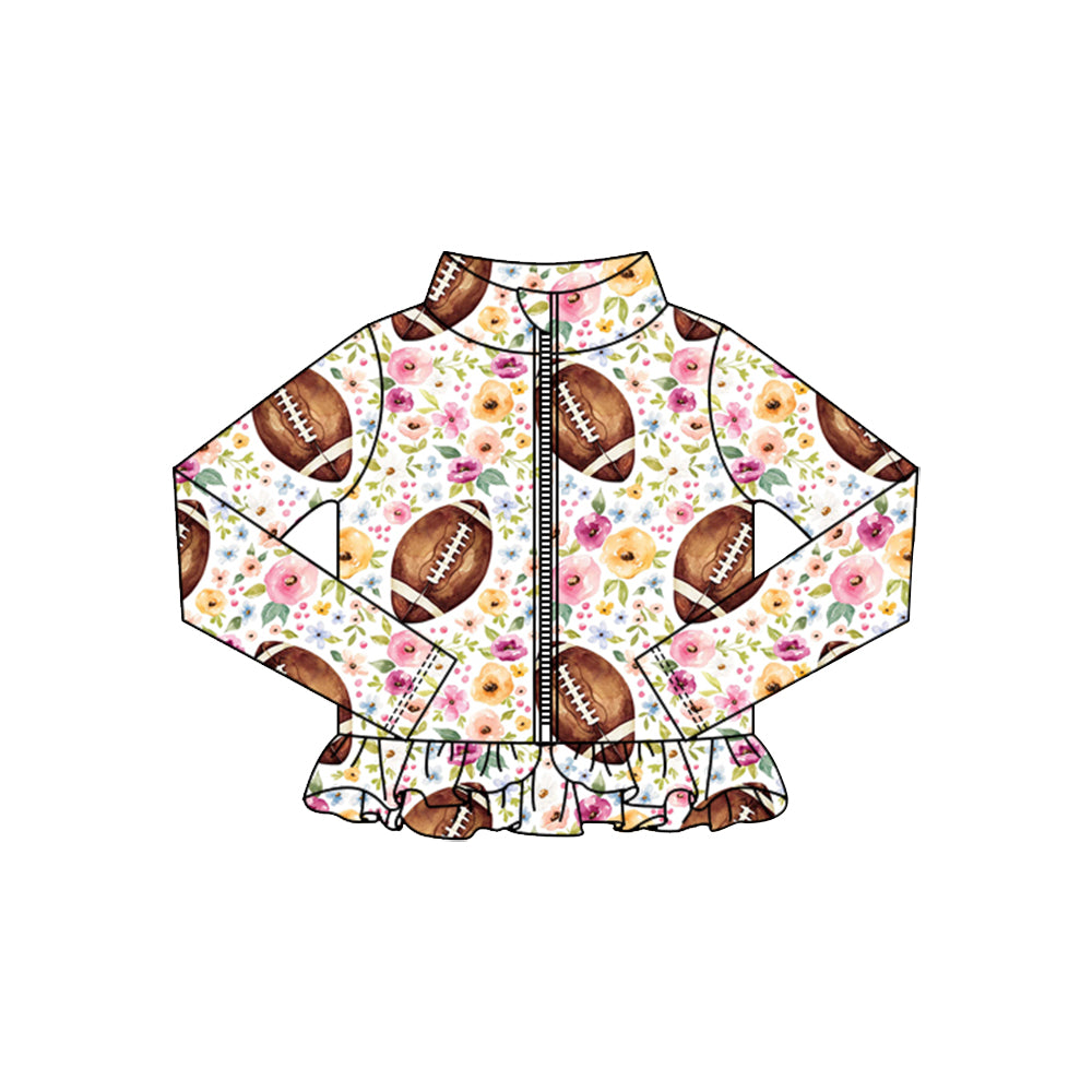 Girsl football floral yoga t-shirt top preorder