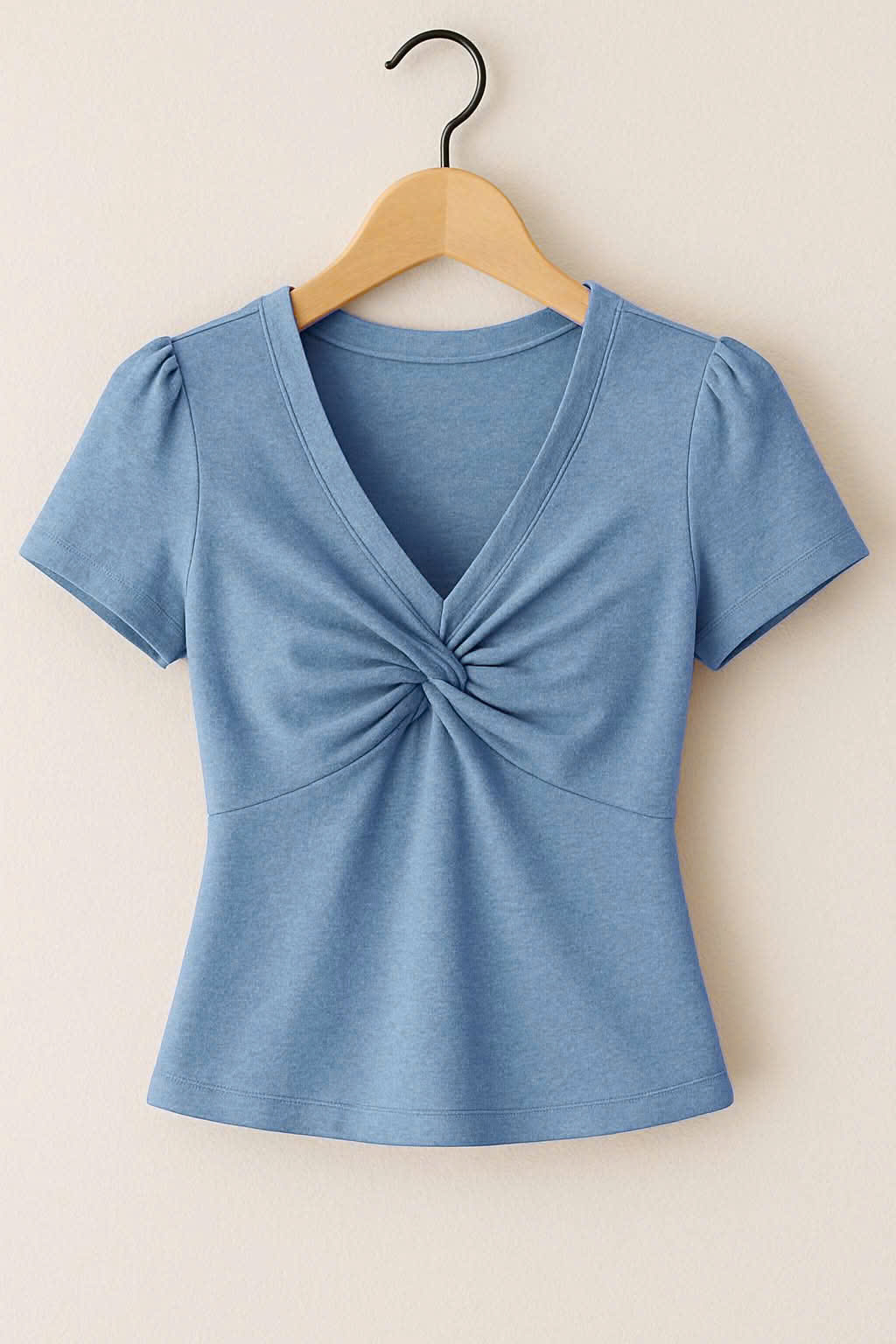 Girls blue color short sleeve yoga top preorder