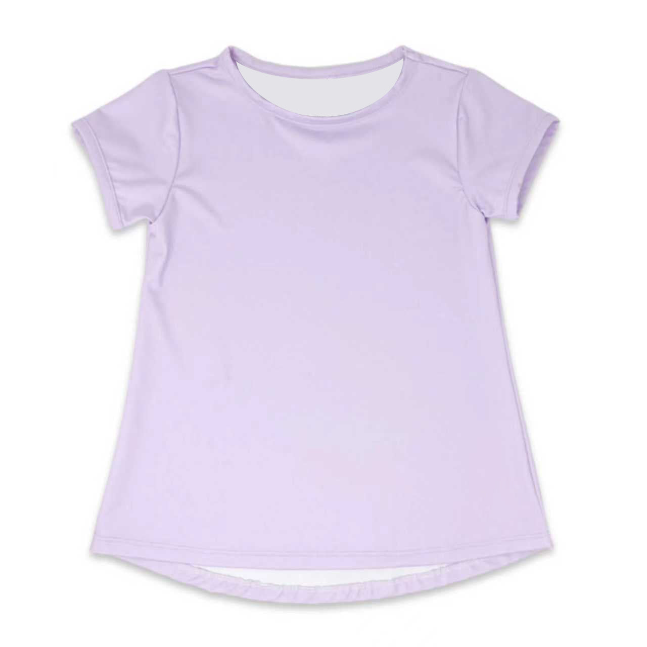 Girls lavender short sleeve yoga top preorder