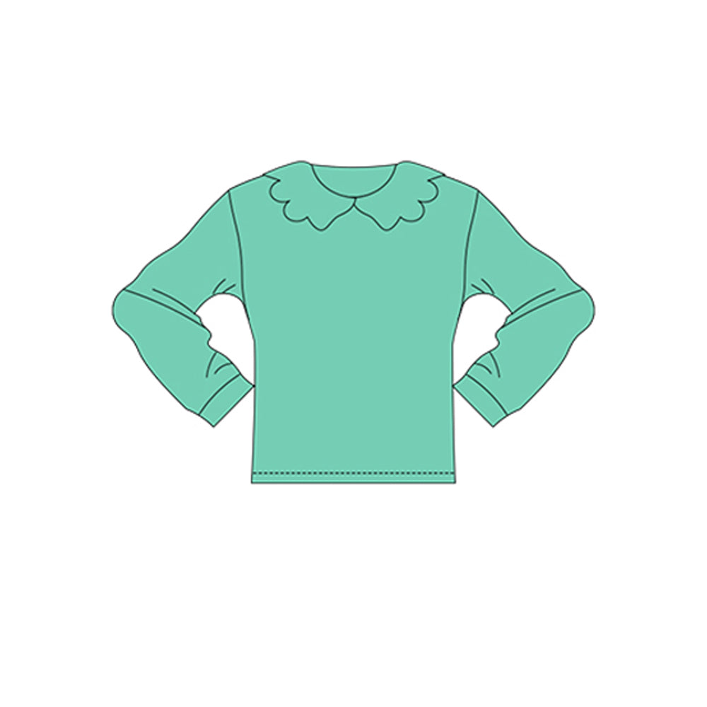 Girls green color long sleeve yoga top preorder