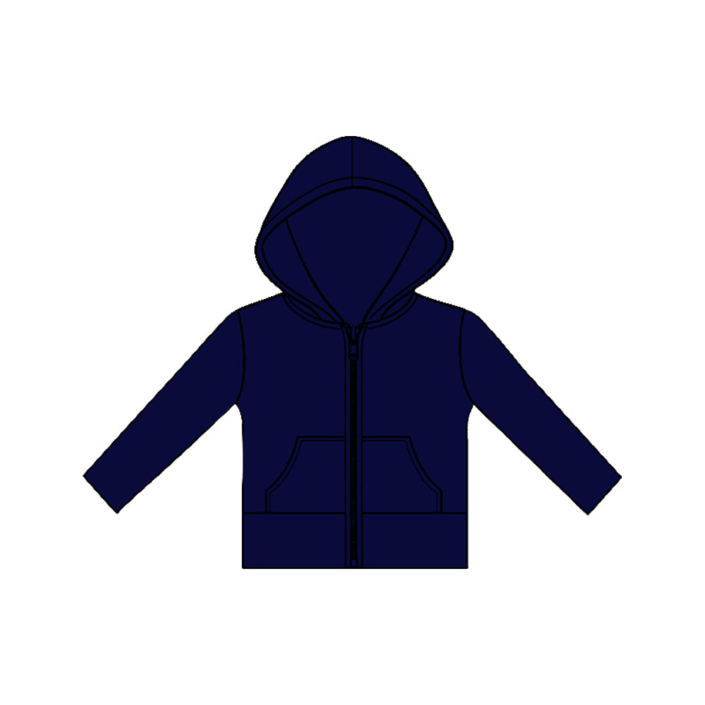 Navy color girls long sleeve yoga hoodie top preorder