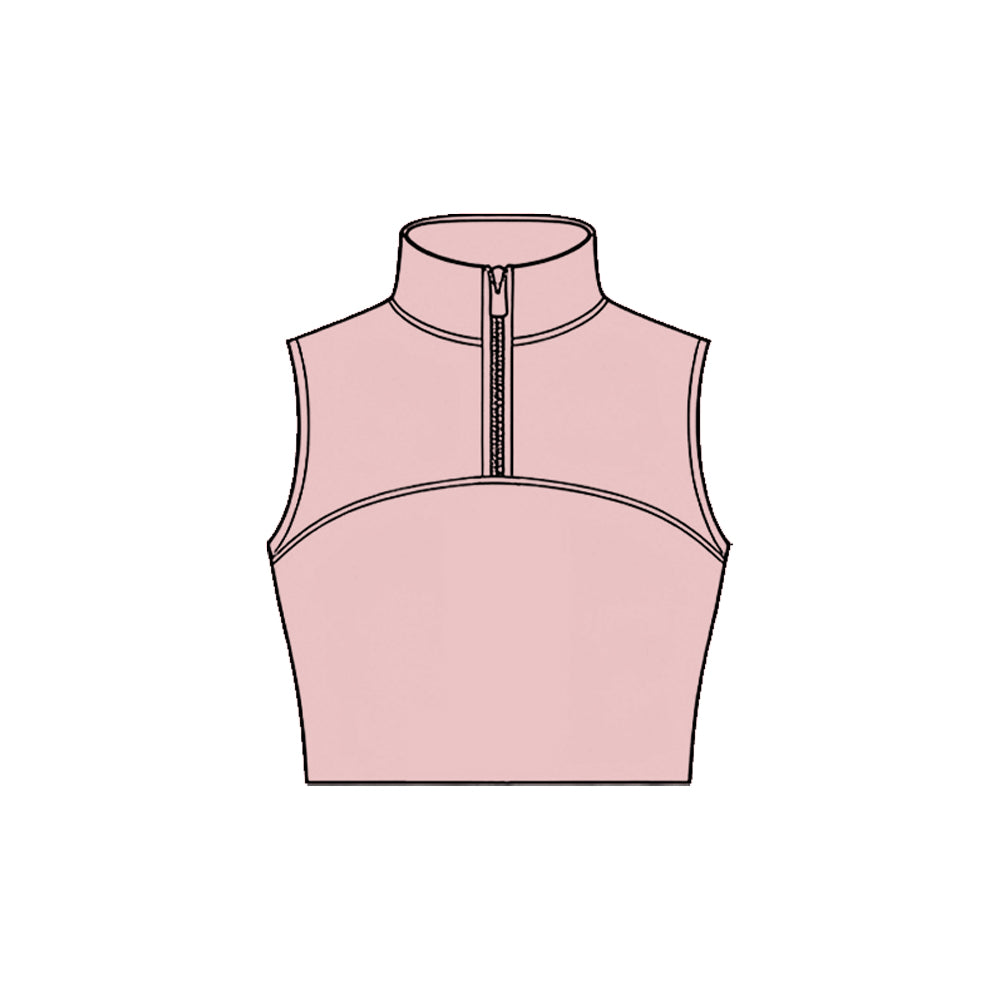 Pink color girls yoga tank top preorder