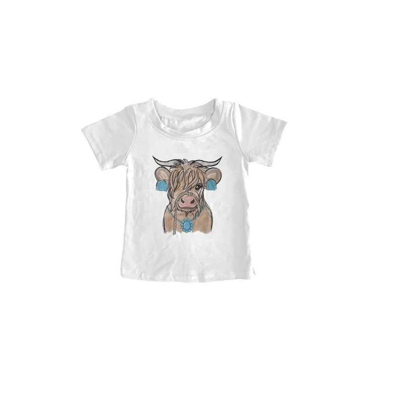 Highland cow boy short sleeve top preorder