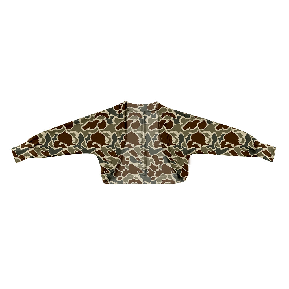 Brown camo girls yoga coat preorder