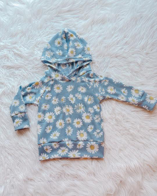 Flowers print girls long sleeve hoodie top preorder