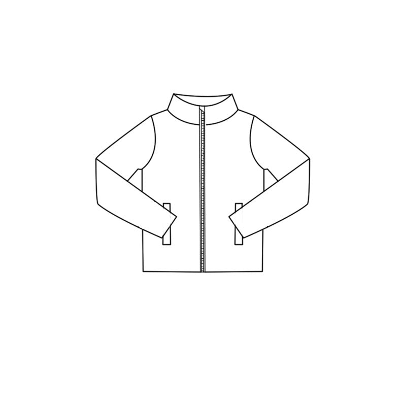 White color girls long sleeve yoga zip coat top preorder