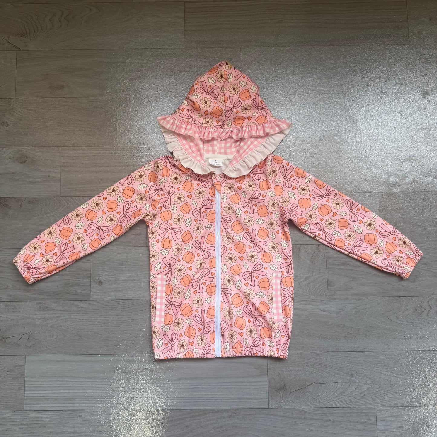 Fall pumpkin kids girl long sleeve hoodie top preorder