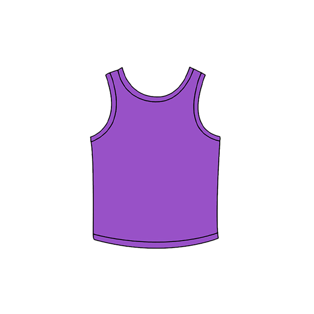 Purple color kids girls sleeveless yoga top preorder