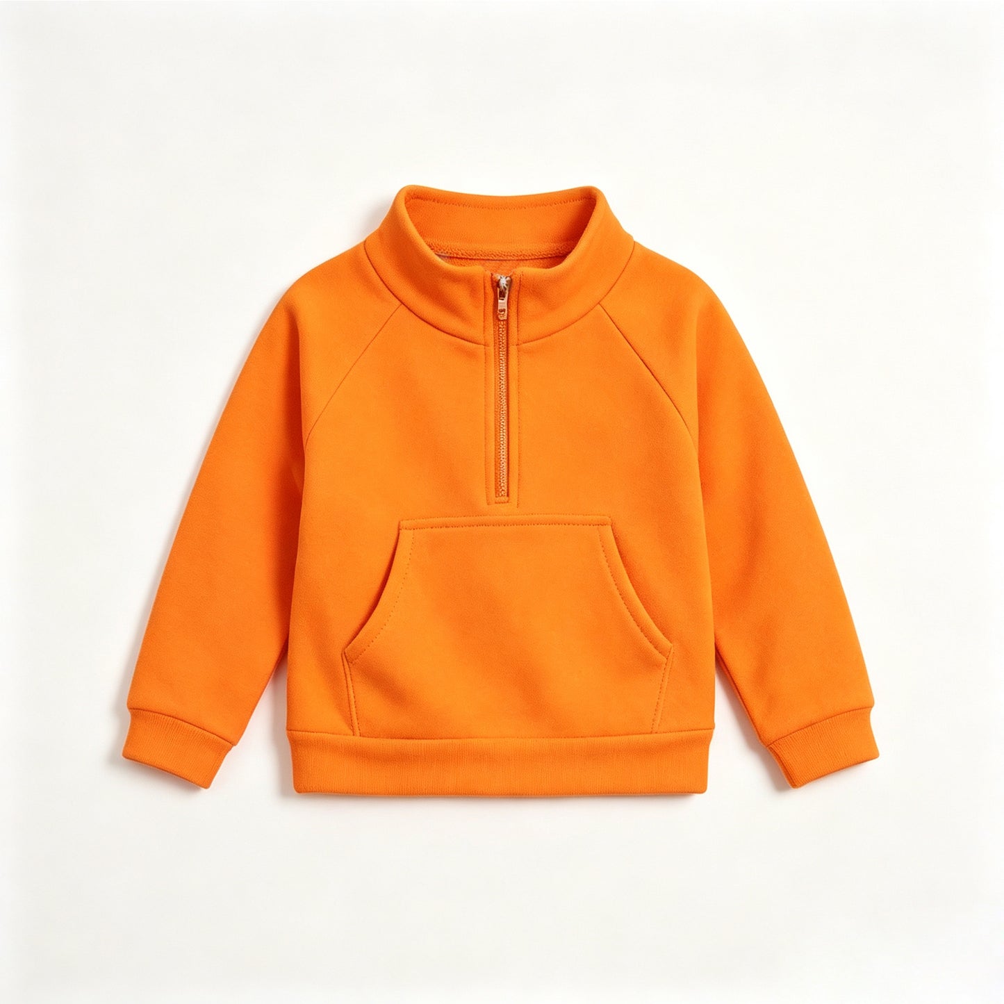 Orange color kids girl long sleeve pullover top preorder