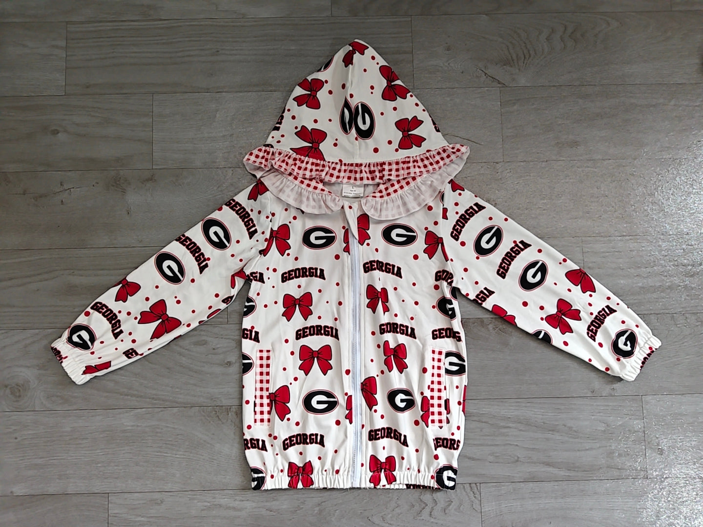 Georgia team print kids girls long sleeve hoodie top preorder
