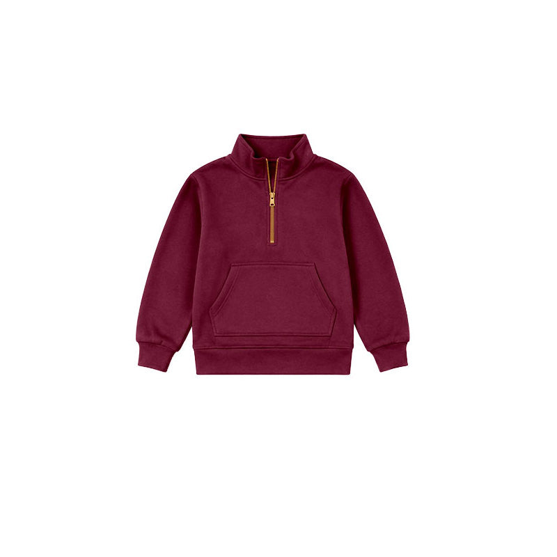 Wine red girls long sleeve pullover top preorder