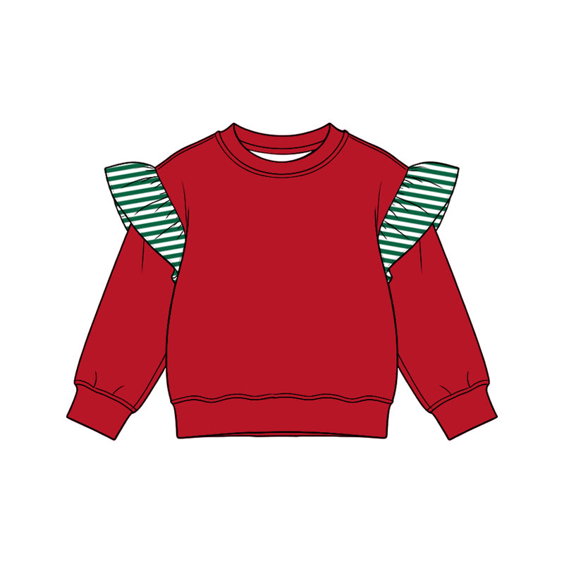 Red color girls long sleeve top preorder
