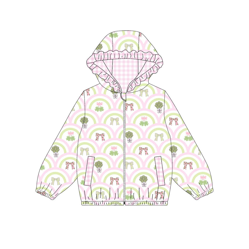 Saint Patrick's Day print girls long sleeve hoodie top preorder