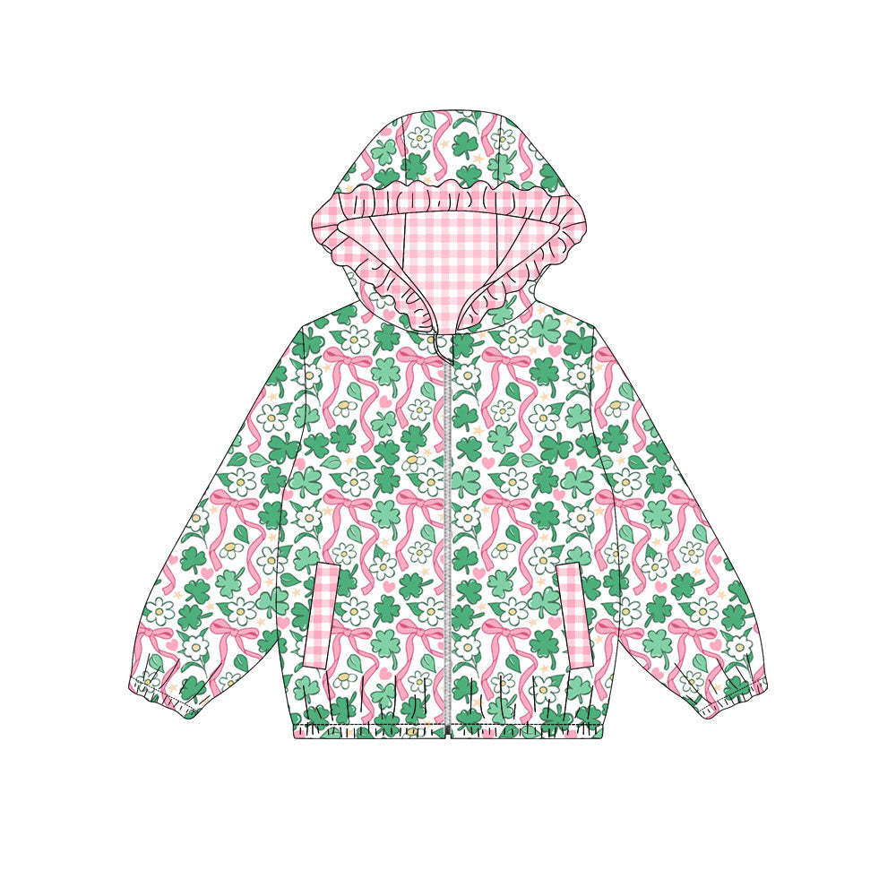 Saint Patrick's Day print girls long sleeve hoodie top preorder