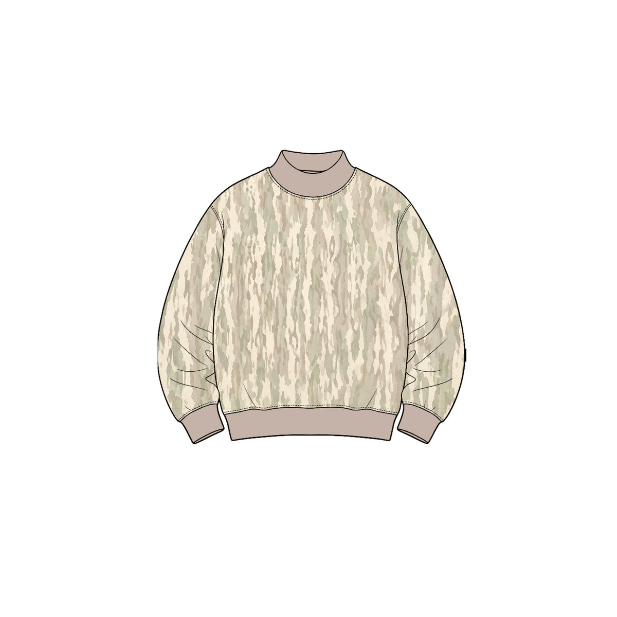 Camo print kids girls long sleeve pullover top preorder