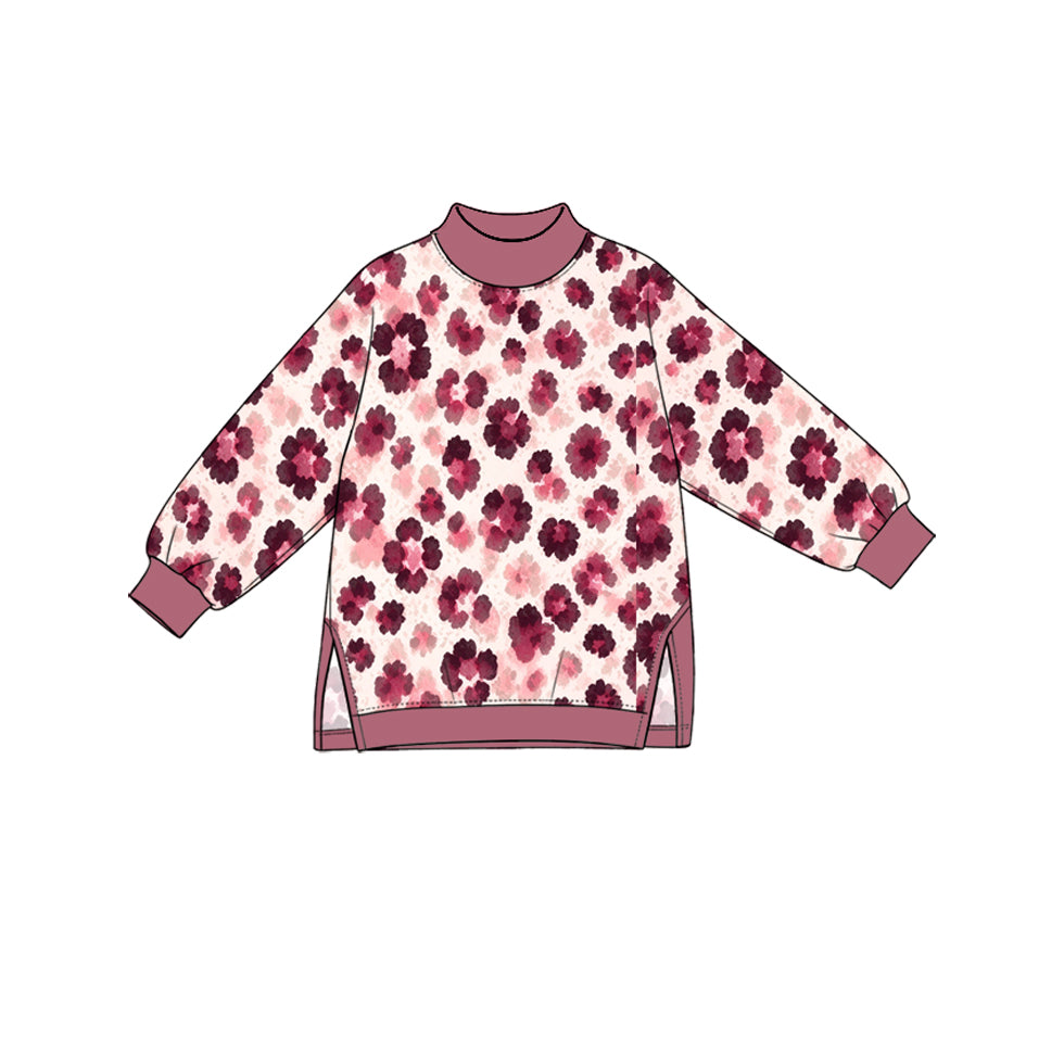 Leopard print kids girls long sleeve yoga top preorder
