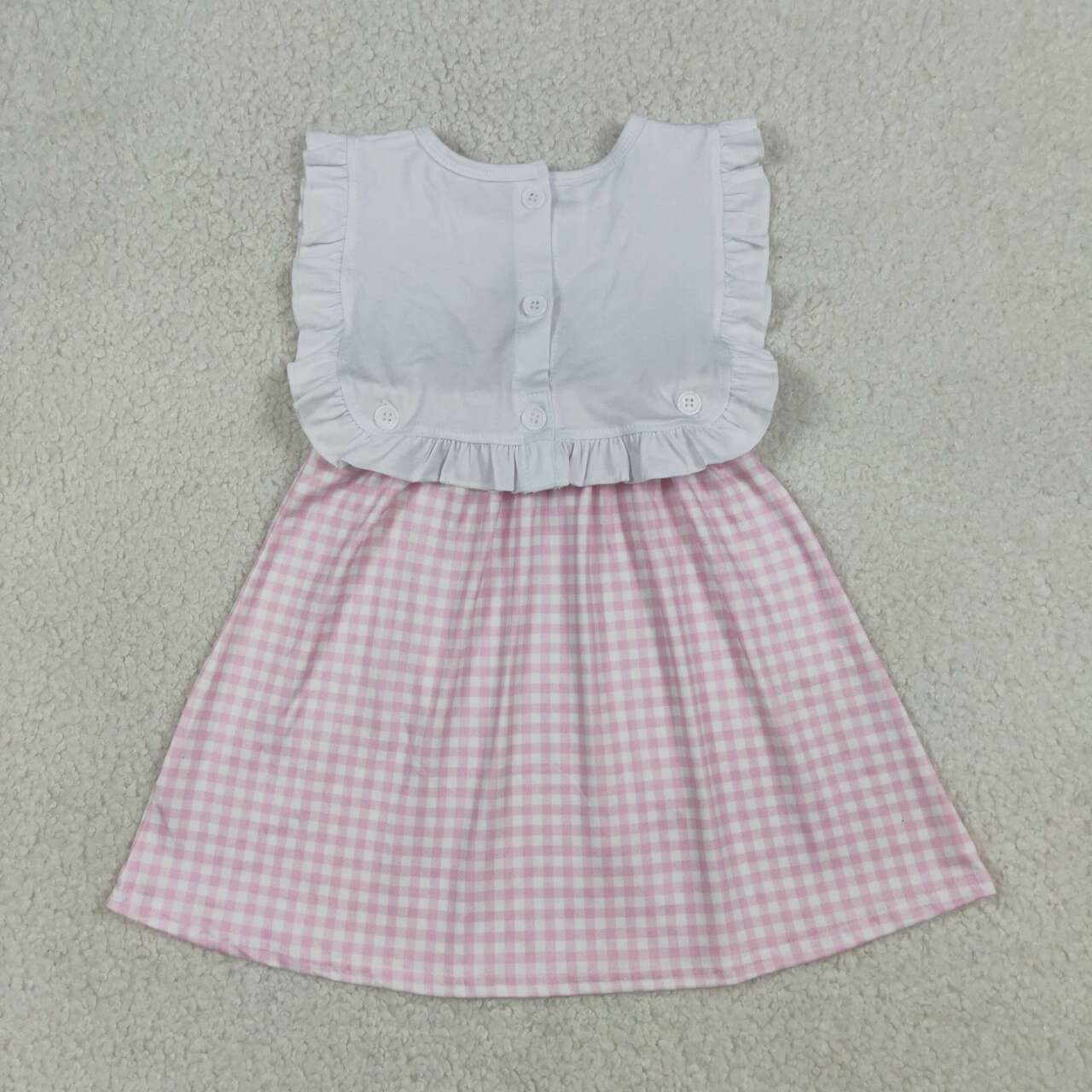 Easter cross embroidery design girls summer dress