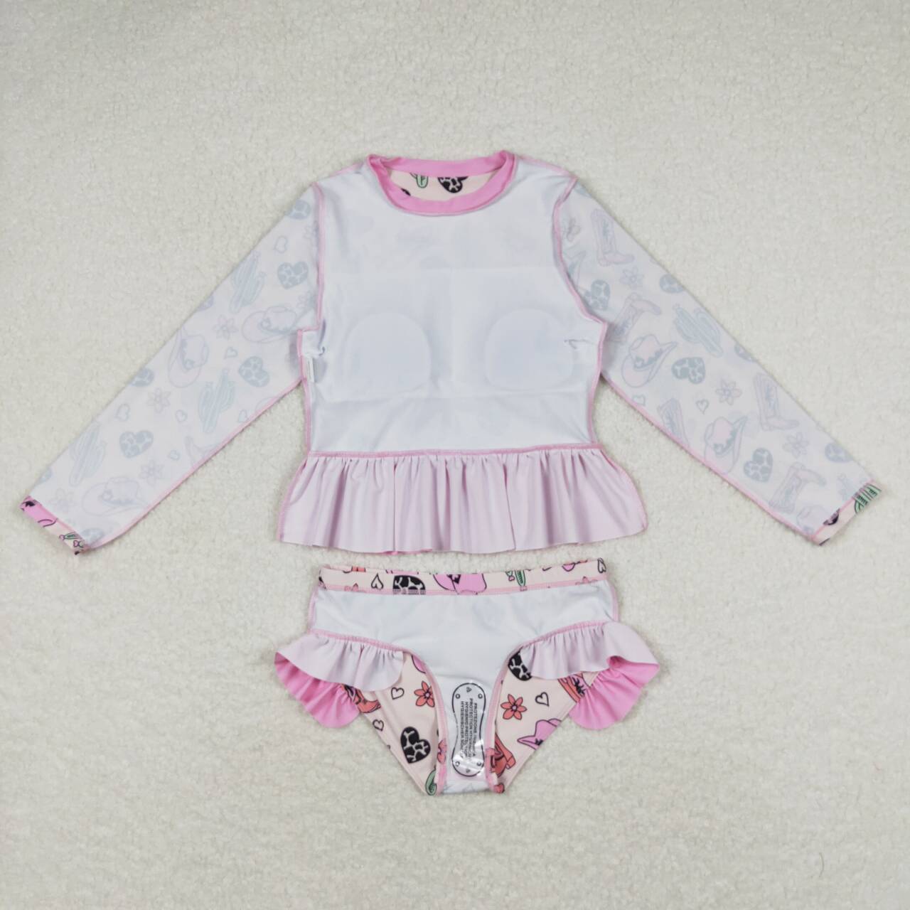 cowgirl western cactus 2pcs summer swimwear