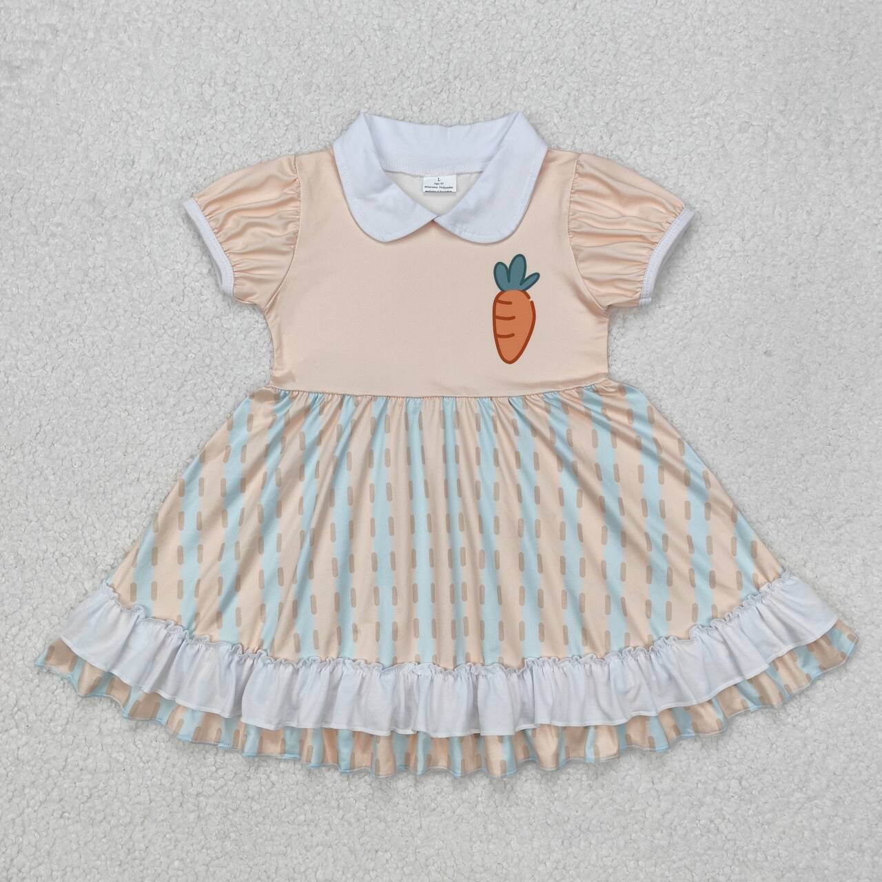 Easter carrot baby girls holiday dress