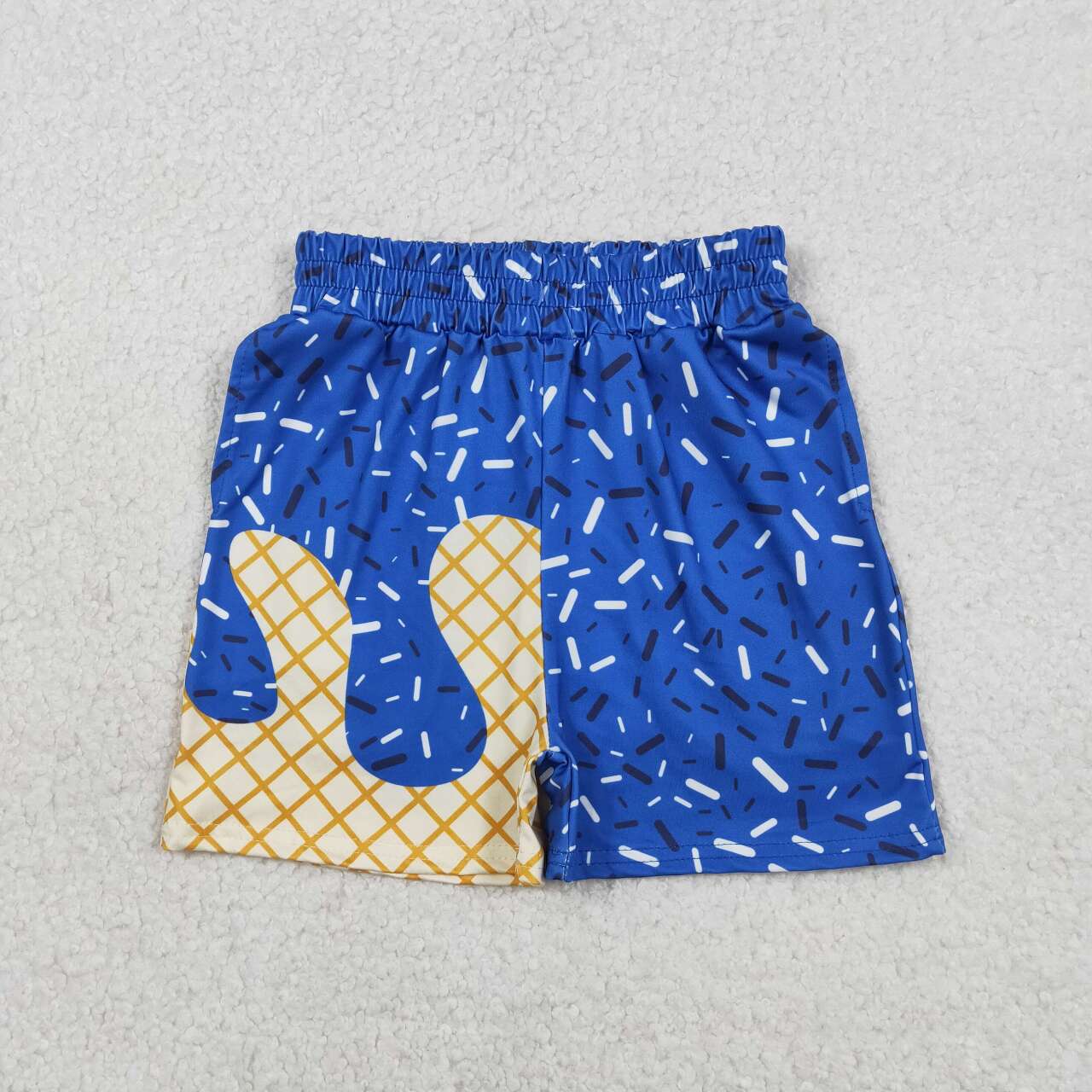 Toddle baby blue ice cream design summer shorts