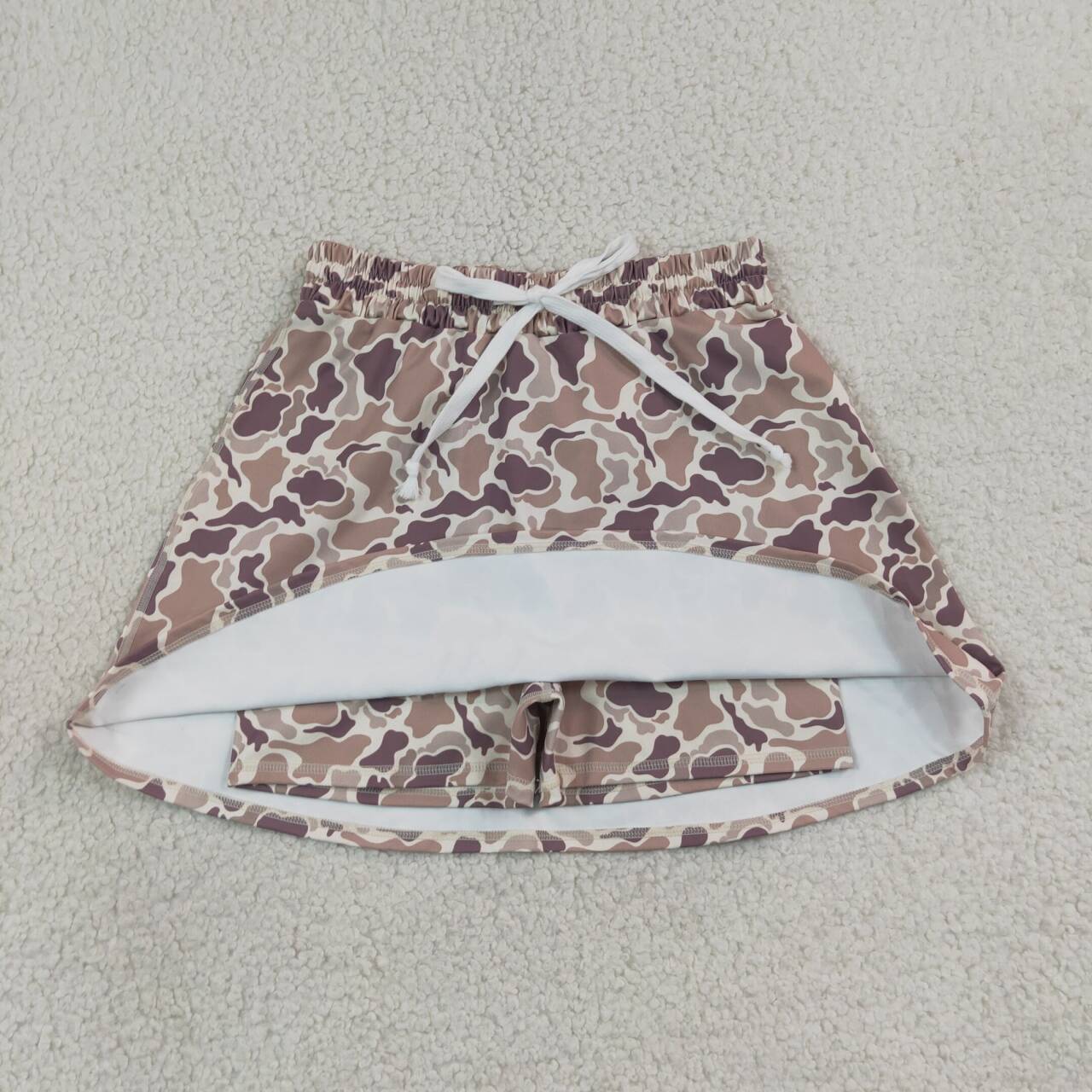 Adult women grey camo summer yoga skorts