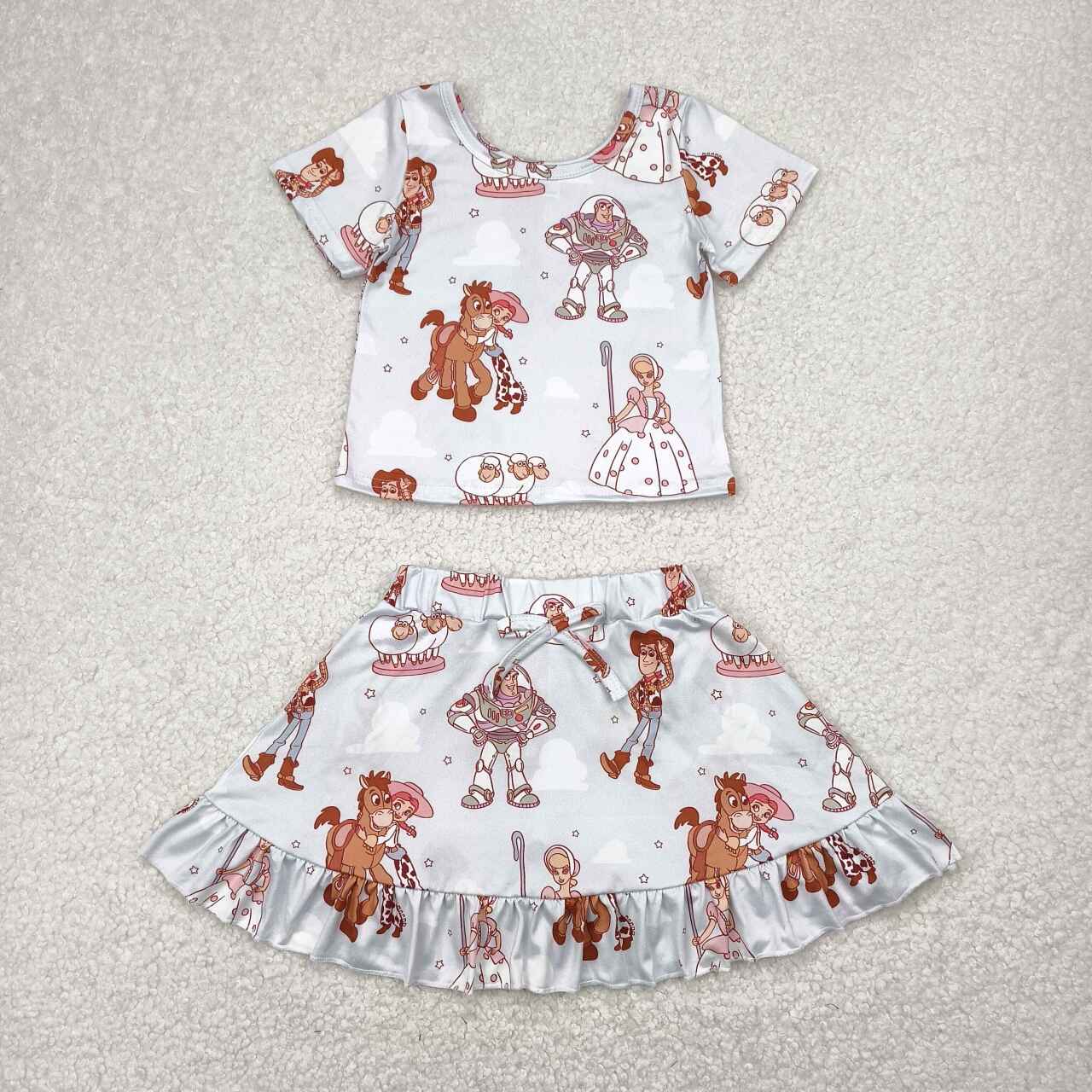 Cartoon story girls summer outfit